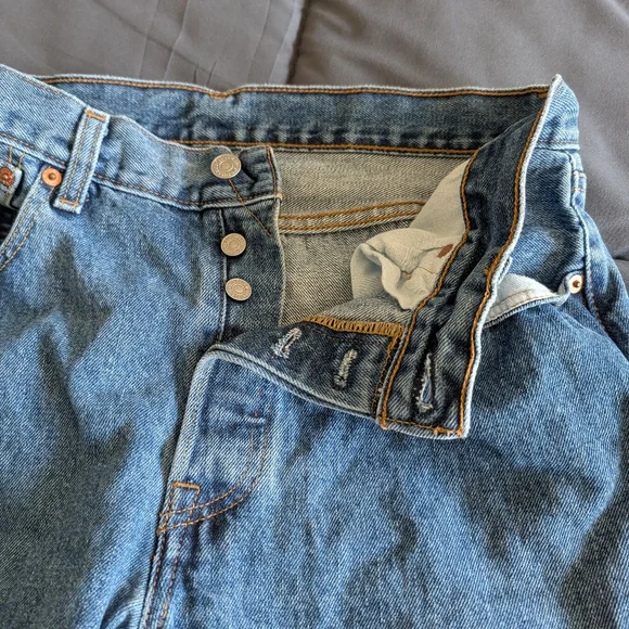 Levi's Men's Straight Jeans - Light Blue - Picture 3 of 4